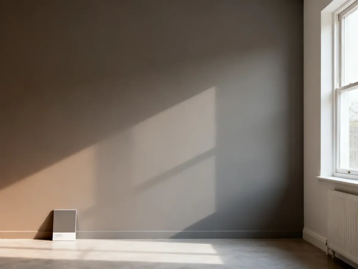 Taupe wall showing warm and cool undertones in changing light